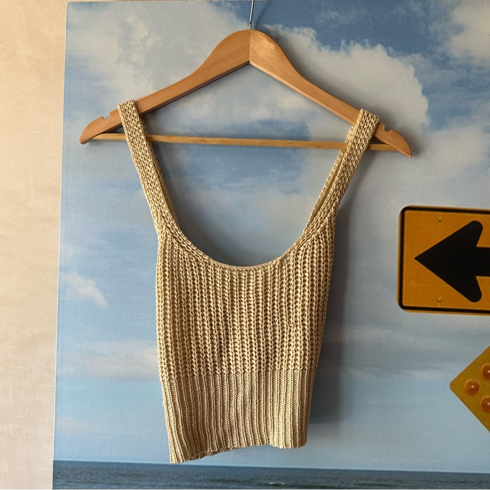 Knit crochet crop top